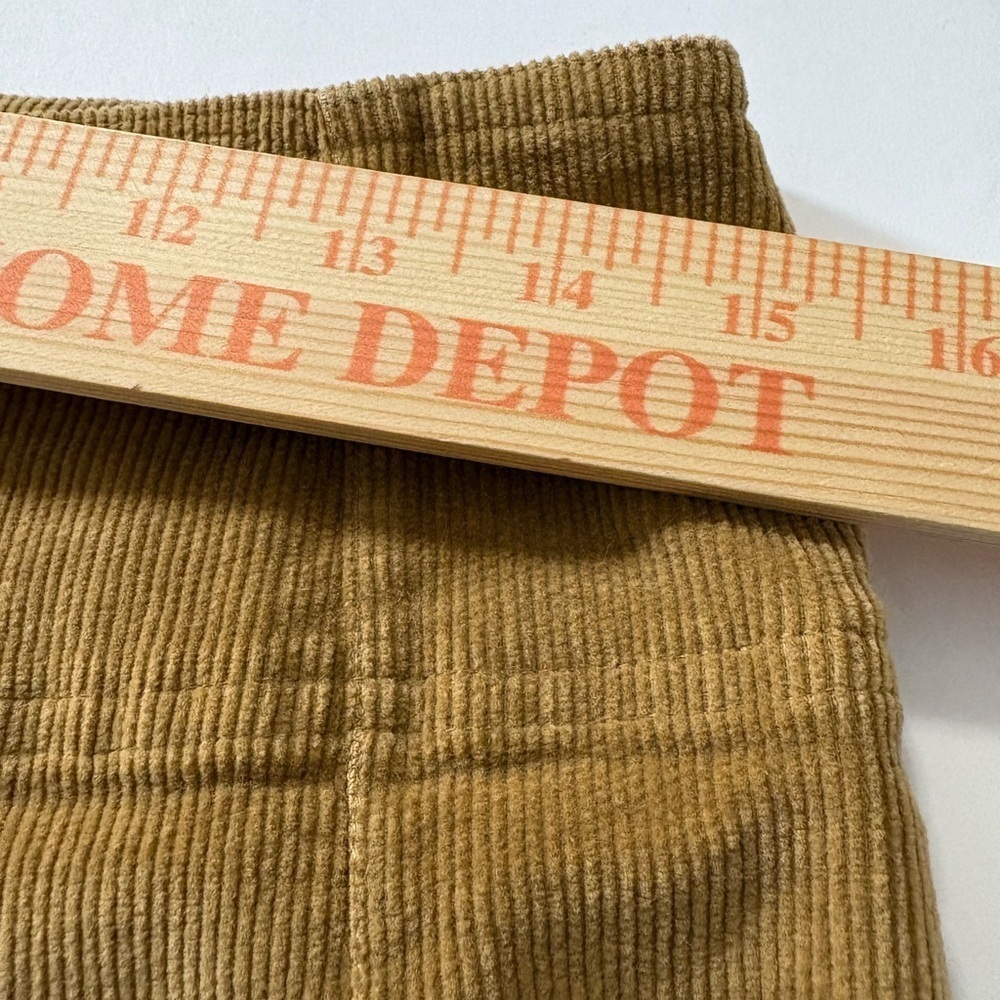 Jolt Golden Tan Corduroy Mini Skirt. Full Front Zip. Junior Size M - Picture 3 of 7